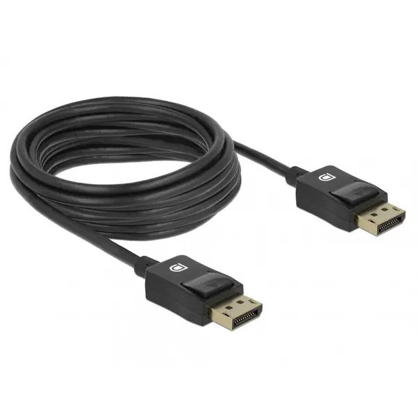 Delock Cablu Displayport coaxial 8K60Hz T-T 5m Negru, Delock 85304