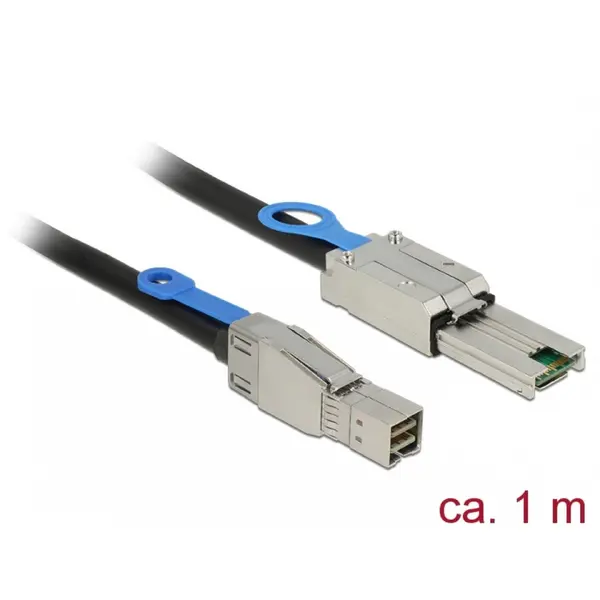 Delock Cablu Mini SAS HD SFF-8644 la Mini SAS SFF-8088 1m, Delock 83734