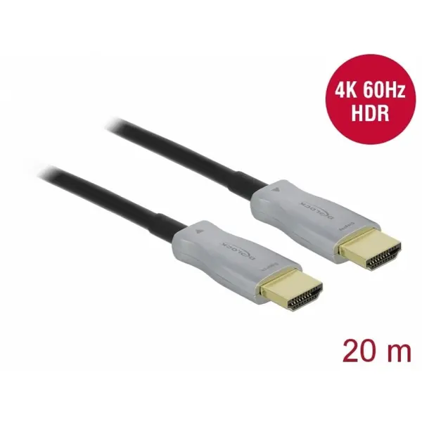 Delock Cablu optic activ HDMI 4K60Hz HDR T-T 20m, Delock 85015