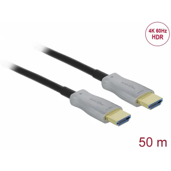 Delock Cablu optic activ HDMI 4K60Hz HDR T-T 50m, Delock 84133