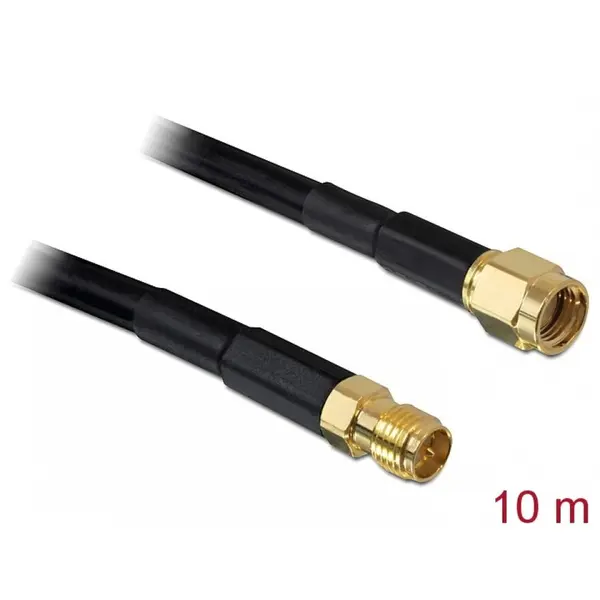 Delock Cablu prelungitor Antena RP-SMA T-M 10m, Delock 88432