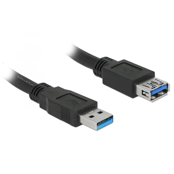 Delock Cablu prelungitor Delock 85055, USB 3.0 T-M 1.5m, Negru