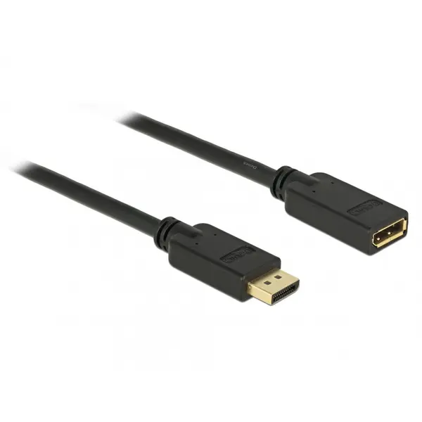 Delock Cablu prelungitor DisplayPort v1.2 4K 60Hz 15m T-M Negru, Delock 84908