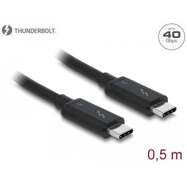 Delock Cablu Thunderbolt 3 USB-C tata - USB-C tata, 0.5 m