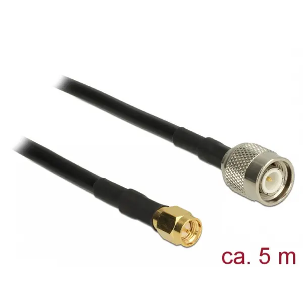 Delock Cablu TNC Plug la SMA Plug CFD200 5m low loss, Delock 89505