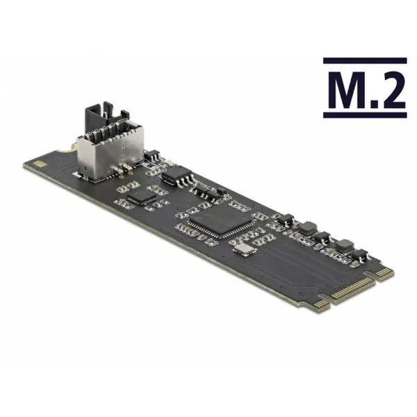 Delock Convertor M.2 Key B+M cu un port intern USB 3.2 Gen 2 key A 20 pini T-M, Delock 63330