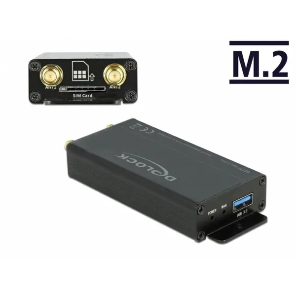 Delock Convertor USB 3.0 pentru M.2 Key B cu slot SIM si enclosure, Delock 63172
