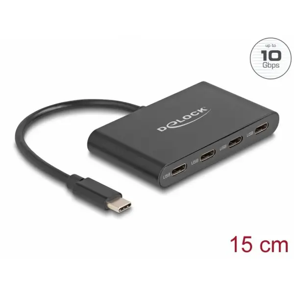 Delock HUB 3.2 Gen2 USB type C la 4 x USB type C, Delock 64129