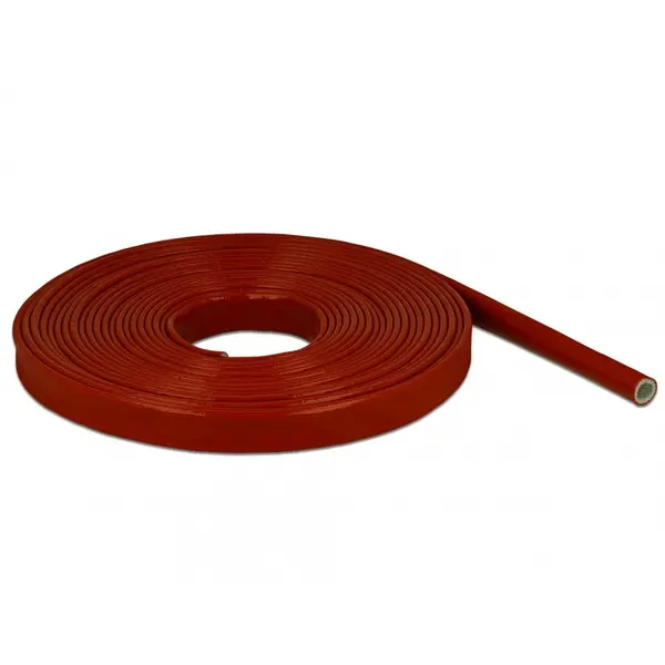 Delock Manson anti-incendiu acoperit cu silicon 10m x 10mm Rosu, Delock 18899