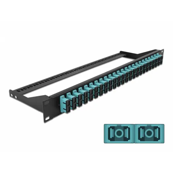 Delock Patch panel 19 cu 24 x SC OM3 Multi-mode Duplex, Delock 43395