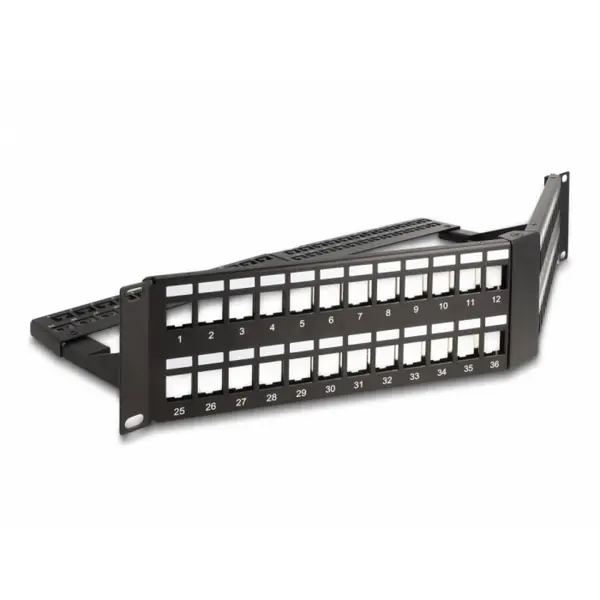 Delock Patch panel 19 pentru 48 x keystone 2U unghi, Delock 66977