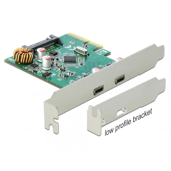 Delock PCI Express cu 2 x SuperSpeed USB 10 Gbps (USB 3.1 Gen 2) USB-C, Delock 90397