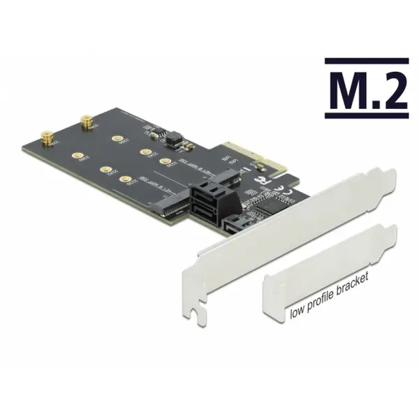 Delock PCI Express cu 3 x SATA III + 2 x M.2 Key B, Delock 90499