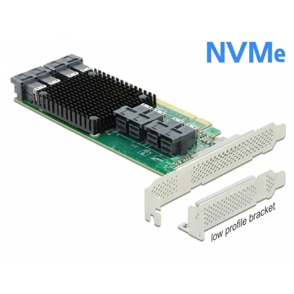 Delock PCI Express cu 8 porturi interne SFF-8643 NVMe LPFF, Delock 90504