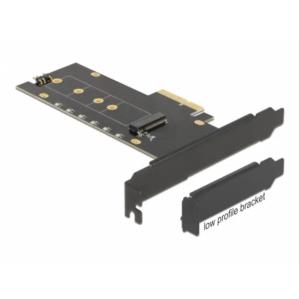 Delock PCI Express cu NVMe M.2 Key M cu radiator si iluminare cu RGB LED, Delock 89013