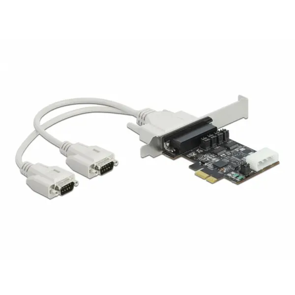 Delock PCI Express la 2 x Serial RS-232 cu voltage supply 5V/12V, Delock 89909
