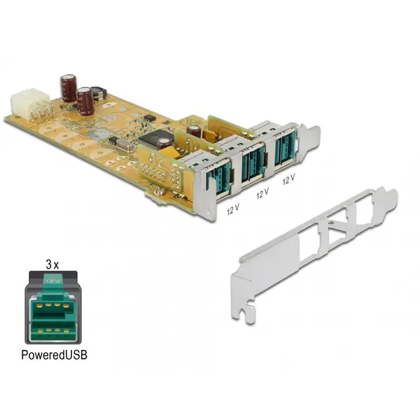 Delock PCI Express PoweredUSB la 3 x USB 12V, Delock 89656
