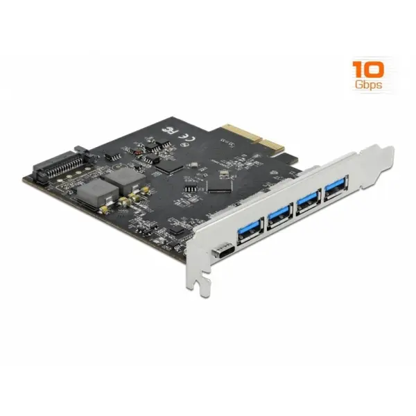 Delock PCI Express x4 cu 1 x USB 3.2 Type-C + 4 x USB-A, Delock 89026