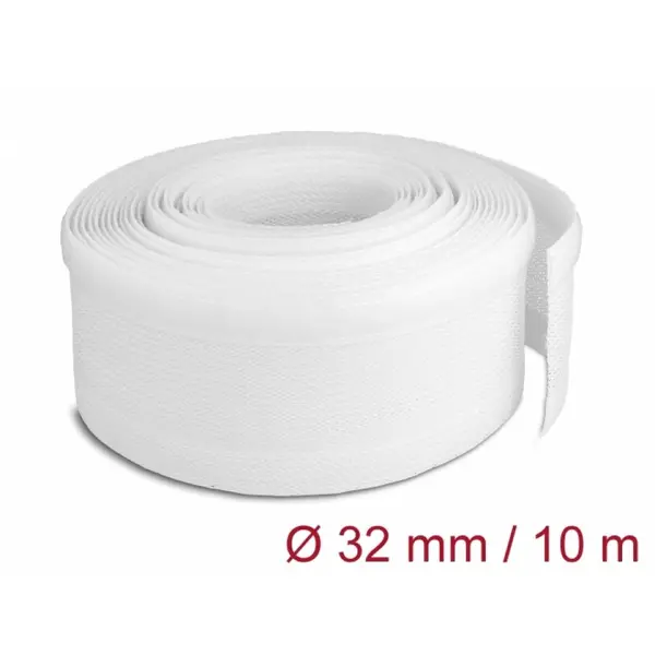 Delock Plasa pentru organizarea cablurilor cu arici 10m x 32mm Alb, Delock 20820