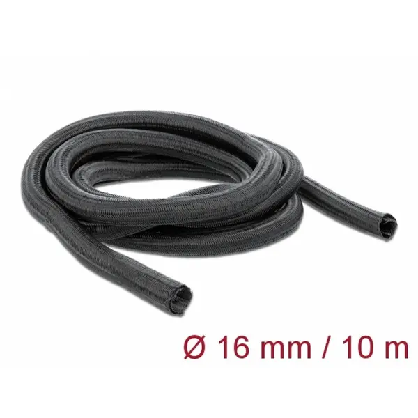 Delock Plasa pentru organizarea cablurilor cu auto-inchidere 10 m x 16 mm Negru, Delock 19033