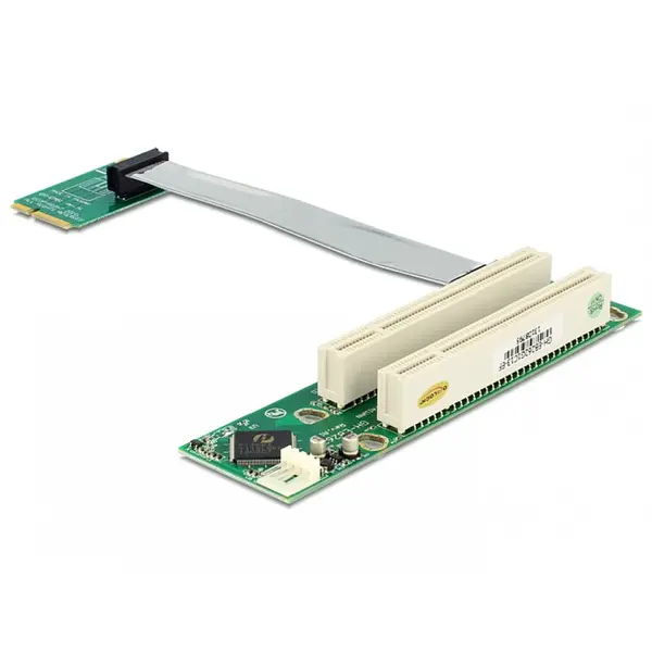 Delock Riser Card Mini PCIe la 2 x PCI 32Biti 5V cablu flexibil, Delock 41355