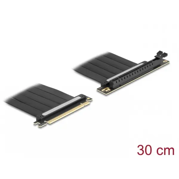 Delock Riser Card PCI Express 4.0 x16 la x16 unghi 90 grade + cablu 30cm, Delock 81509