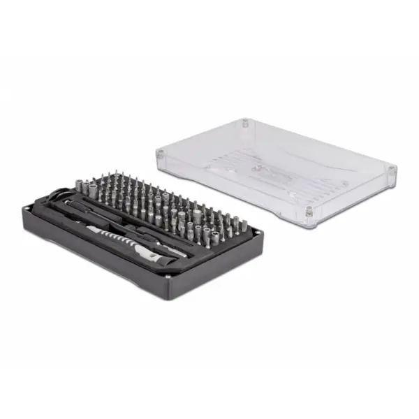 Delock Set 117 buc biti pentru precizie + surubelnita, Delock 64168