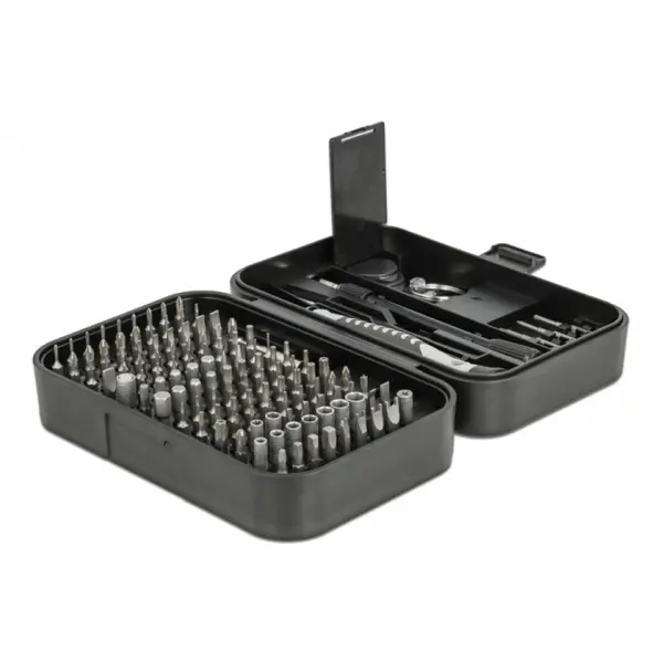 Delock Set 130 buc biti pentru precizie + surubelnita, Delock 64167