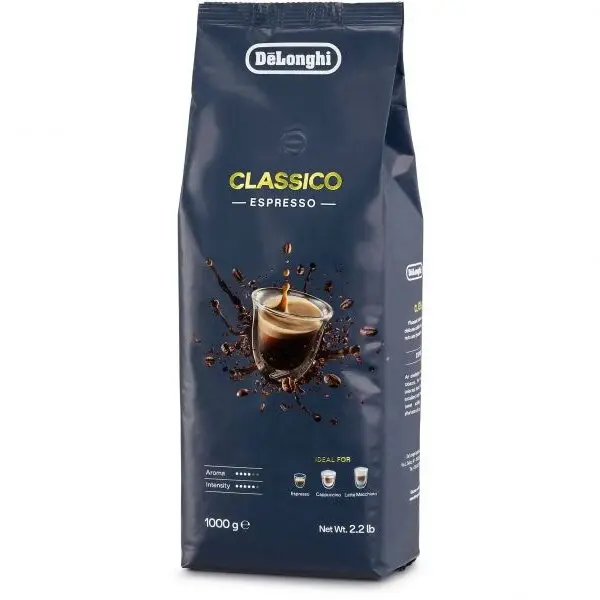 Delonghi Cafea boabe DeLonghi Espresso Classico DLSC616, 1kg, Prajire medie, 50% Arabica 50% Robusta, Intensitate 5