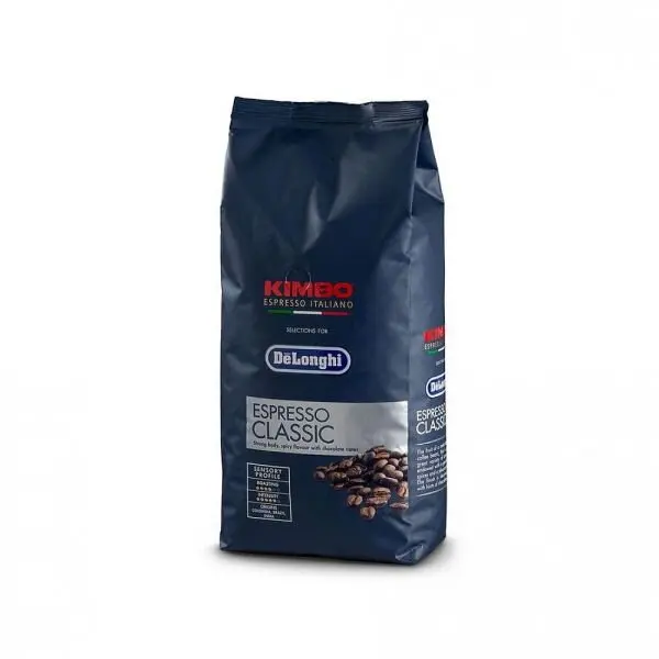 Delonghi Cafea boabe DeLonghi Kimbo Espresso Classic DLSC611 - 5513282371, 1kg, 35% Arabica - 65% Robusta, Prajire medie, Intensitate 5