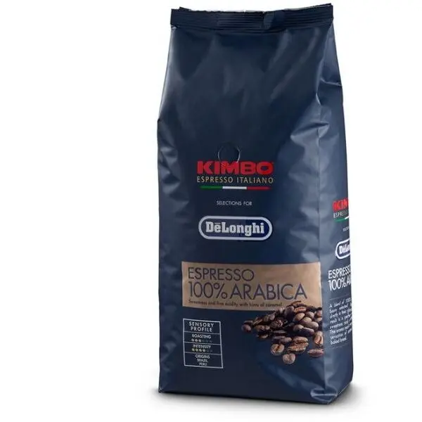 Delonghi Cafea boabe DeLonghi Kimbo Espresso DLSC613, 1kg, Prajire medie, 100% Arabica, Intensitate 4