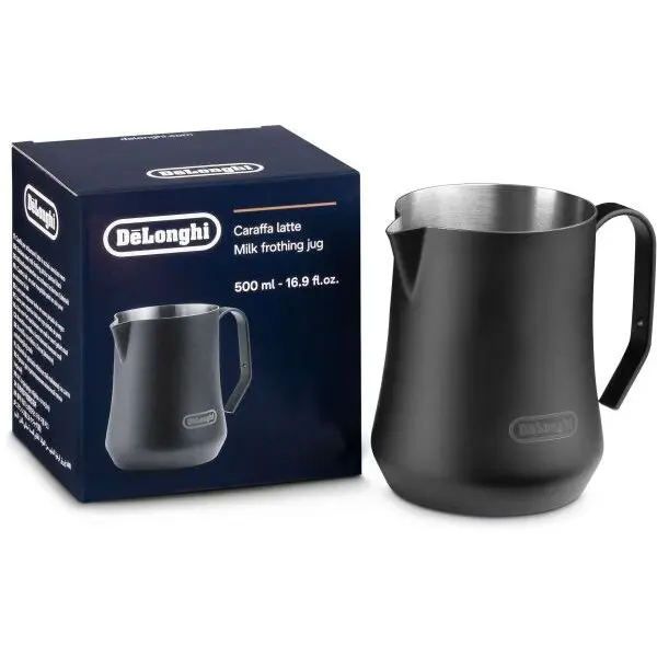 Delonghi Cana pentru spumarea laptelui DeLonghi DLSC082, 500ml, negru