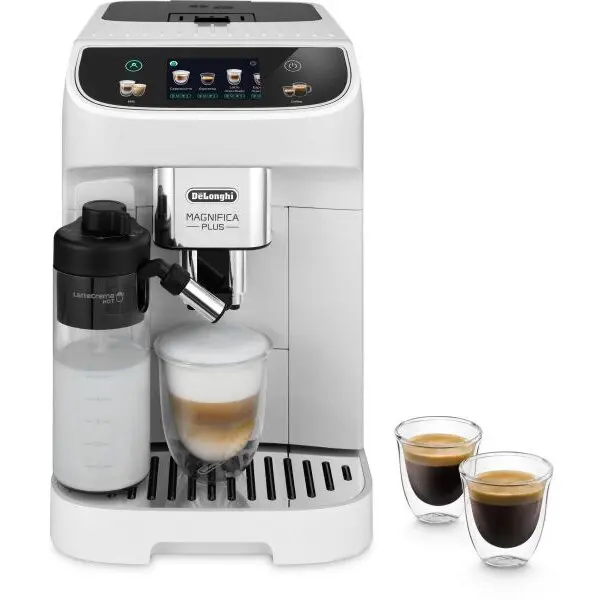 Delonghi Espressor automat De’Longhi Magnifica PLUS ECAM 320.60.W 0132250016, tehnologie LatteCrema, 1,8 l, 15 bar, 1450 W, alb
