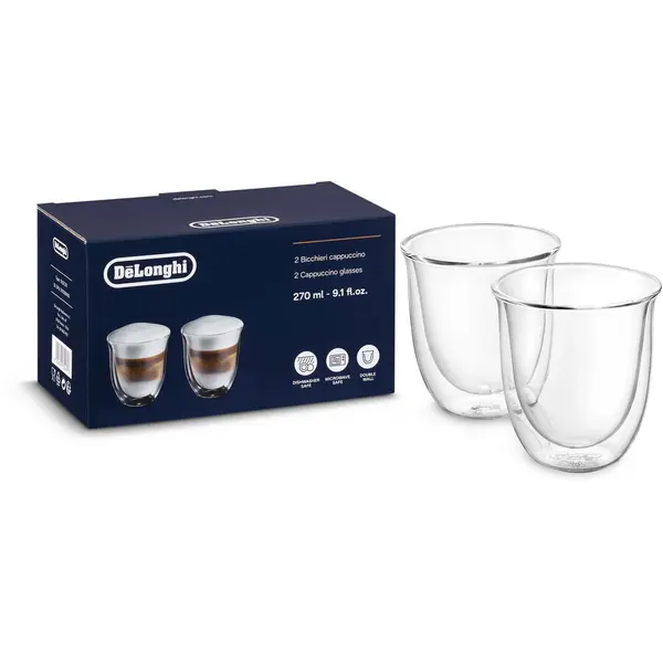 Delonghi Pahare Delonghi Cappuccino DLSC311, 2 buc x 270ml