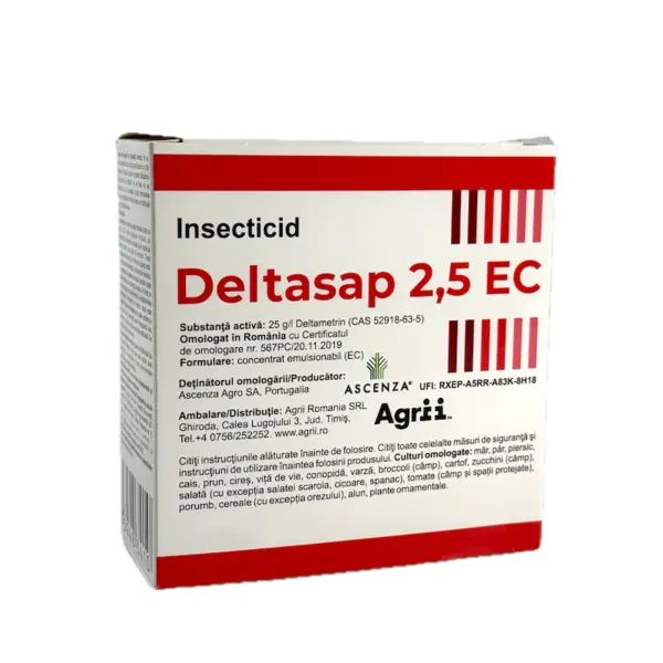 Deltasap 2.5EC 5 ml, insecticid (pomi, vita de vie, cereale, cartof, salata, varza, alun, plante ornamentale) - Default Title