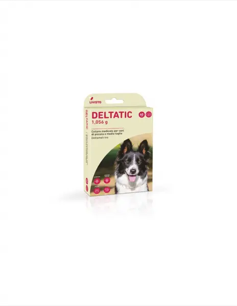 Deltatic 60 cm, zgarda antiparazitara pentru caini de talie medie