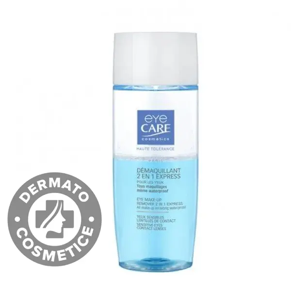 Demachiant express bifazic 2in1 pentru ochi sensibili, 125ml, Eye Care Cosmetics