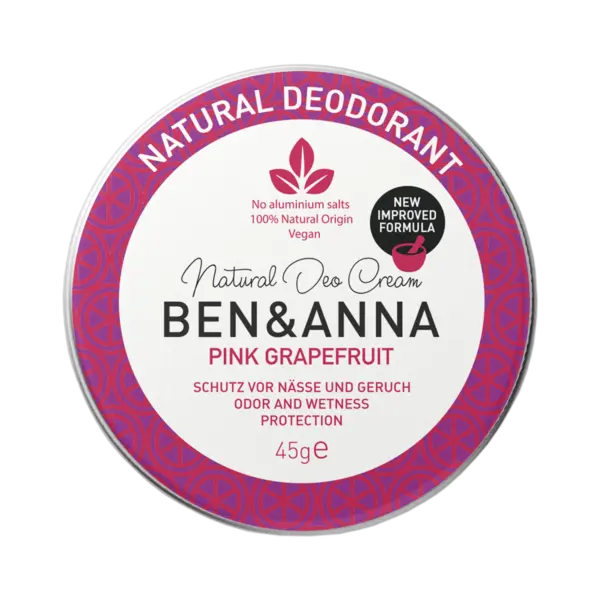 Deodorant natural crema Pink Grapefruit, 45g, Ben&Anna