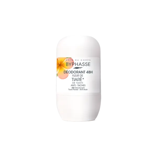 Deodorant roll-on 48h cu Flori de Tiare, 50ml, Byphasse