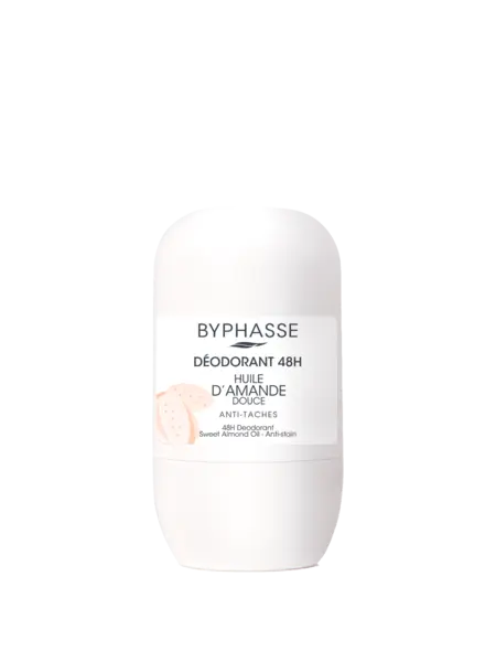 Deodorant roll-on 48h cu ulei de migdale dulci, 50ml, Byphasse