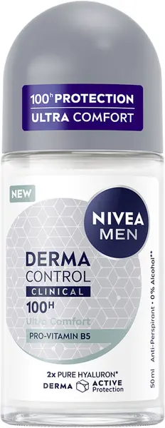 Deodorant roll-on Nivea Men - Derma Control Clinical Ultra Comfort, 50 ml