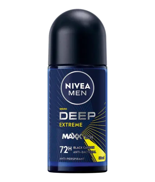 Deodorant roll-on pentru barbati Deep Extreme, 50ml, Nivea