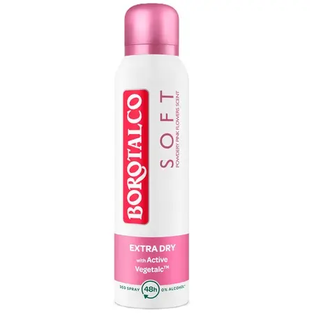 Deodorant Spray Antiperspirant Soft, 150 ml, Borotalco