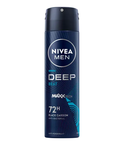 Deodorant spray pentru barbati Deep Beat Black Carbon, 150ml, Nivea