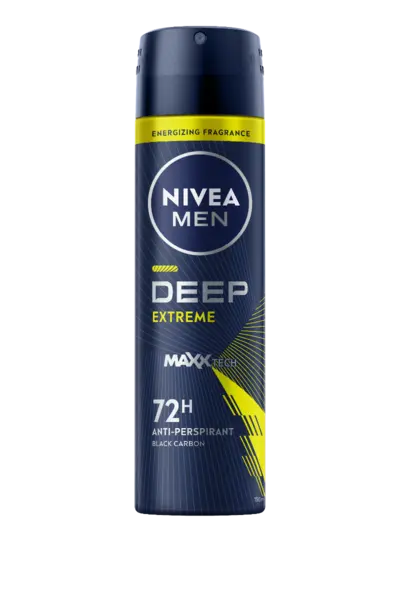 Deodorant spray pentru barbati Deep Extreme Black Carbon, 150ml, Nivea