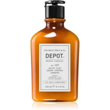 DEPOT 100 HAIR CLEANSING NO. 107 WHITE CLAY SEBUM SHAMPOO sampon pentru curatare pentru par si scalp gras