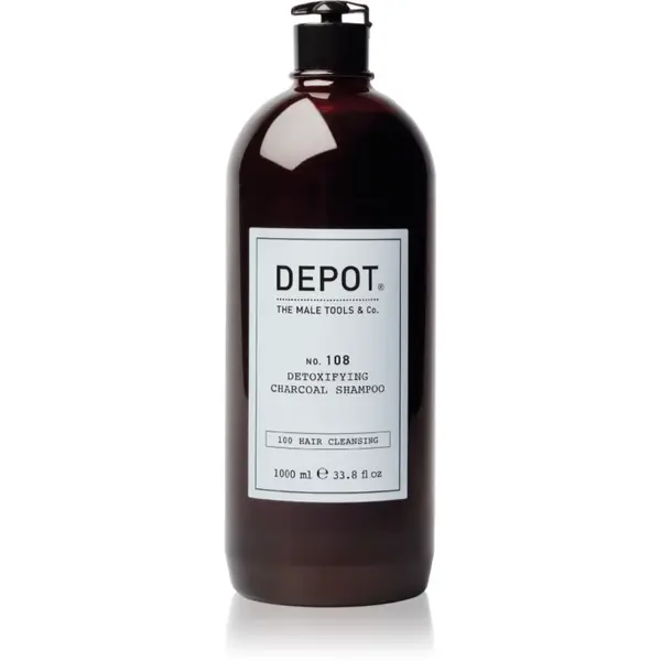 DEPOT NO. 108 DETOXIFYING CHARCOAL SHAMPOO șampon detoxifiant pentru curățare pentru toate tipurile de păr 1000 ml