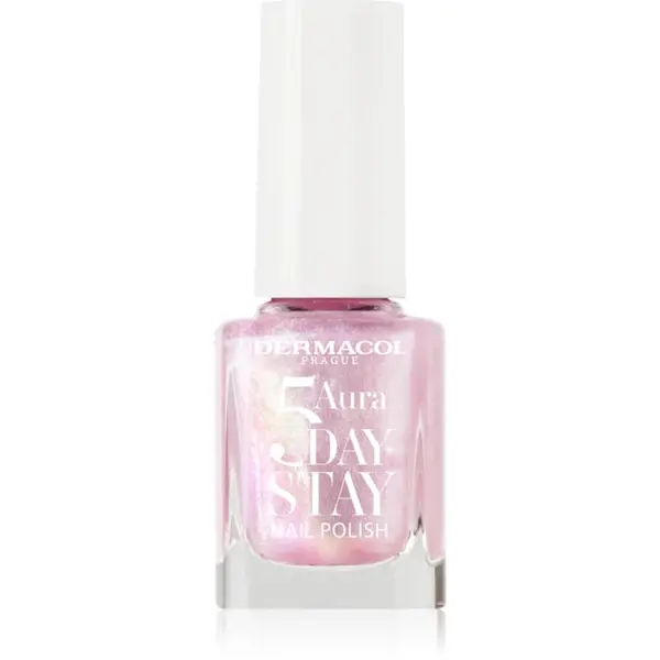 Dermacol 5 Day Stay Aura lac de unghii cu rezistenta indelungata stralucire de perla culoare 68 Rose Whisper 11 ml
