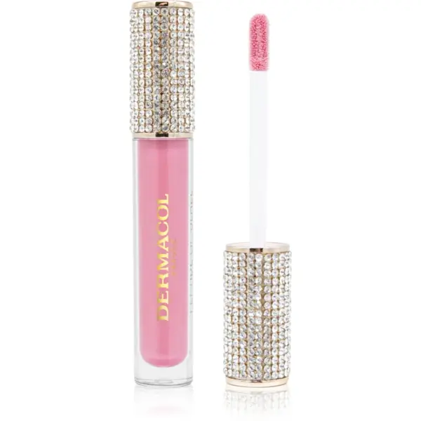 Dermacol Diamond Edition Peptide Lip Glaze luciu de buze de ingrijire cu peptide culoare 04 Rose Amber 2.5 ml