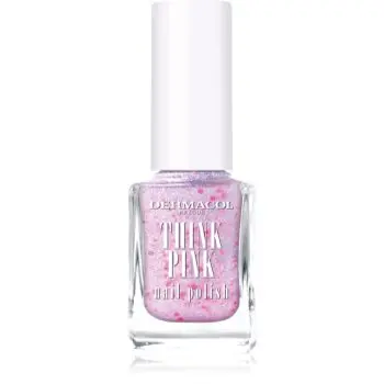 Dermacol Think Pink lac de unghii cu particule stralucitoare